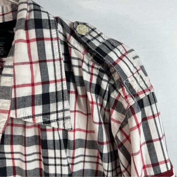 Men's Akdmks Plaid Button-Up Long Sleeve Shirt 0630 - Picture 7 of 14